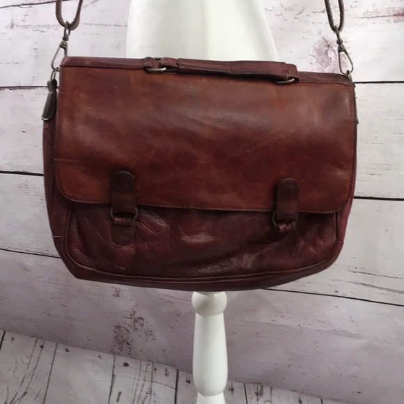 Bags Vintage Soft Leather Satchel Briefcase Laptop Bag Poshmark
